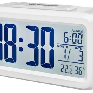 Часы настольные Bresser MyTime Duo LCD, белые