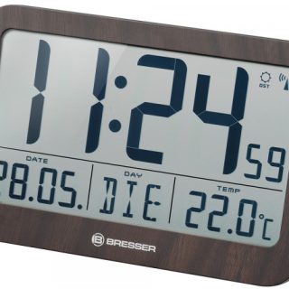 Часы настенные/настольные Bresser MyTime MC LCD в корпусе под дерево