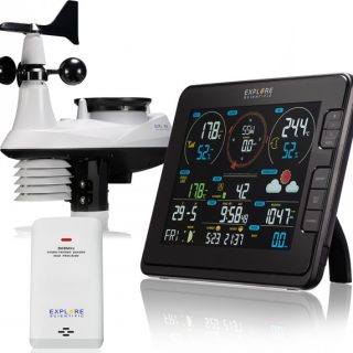 Метеостанция Explore Scientific «7 в 1» Wi-Fi, профессиональная, черная