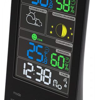 Метеостанция Explore Scientific Classic с цветным дисплеем, черная