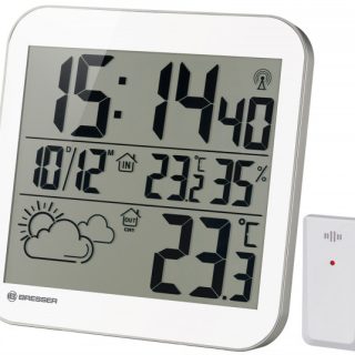 Часы настенные Bresser MyTime LCD, белые