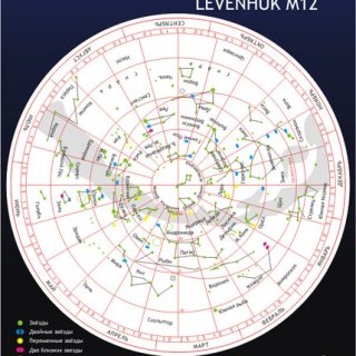 Карта звездного неба Levenhuk M12 подвижная, малая